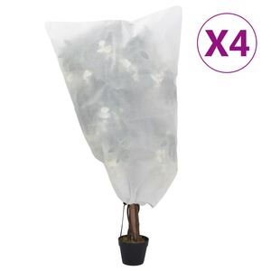 vidaXL Coperture con Coulisse per Piante 4pz 70 g/m&sup2; 0,8x0,8 m
