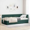 vidaXL Struttura Letto Angolare con Materasso 2 pcs Verde Velluto