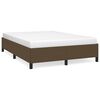 vidaXL Giroletto senza Materasso Marrone Scuro 140x190 cm Tessuto