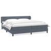 vidaXL Giroletto a Molle con Materassi Grigio Scuro 180x220 cm Velluto