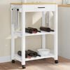 vidaXL Carrello da Cucina MONZA 60x40x88,5 cm in Legno Massello di Pino