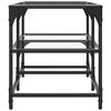 vidaXL Tavolini con Piano Vetro Trasparente 2 pz 78,5x40x45 cm Acciaio