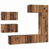 vidaXL Set mobile TV 6 pz Legno vecchio Legno ingegnerizzato