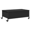 vidaXL Tavolino Salotto con Ruote Nero 91x55x34 cm Legno Multistrato