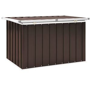 vidaXL Baule da giardino marrone 109x67x65 cm