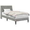 vidaXL Struttura del letto Grigio chiaro 90 x 190 cm Velluto