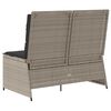 vidaXL Panchina da giardino con cuscino Grigio chiaro Poly Rattan