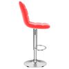 vidaXL Sgabello da Bar Rosso in Similpelle