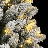 vidaXL Albero di Natale Artificiale con 300 LED e Neve Floccata 180 cm