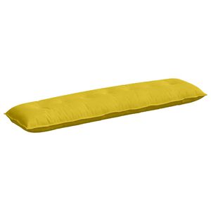 vidaXL Cuscino per Schiena Giallo 200 x 50 cm Tessuto in Cords