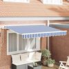 vidaXL Tenda Retrattile Blu e Bianco 250 x 200 cm
