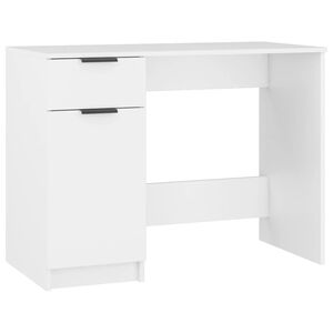 vidaXL Scrivania Bianca 100x50x75 cm in Legno Multistrato