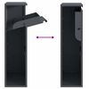vidaXL Cassetta per pacchi con porta Antracite 44 x 22 x 82 cm Acciaio