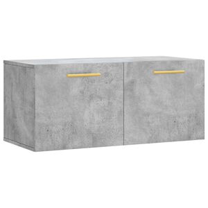 vidaXL Mobile a Parete Grigio Cemento 80x36,5x35 cm Legno Multistrato