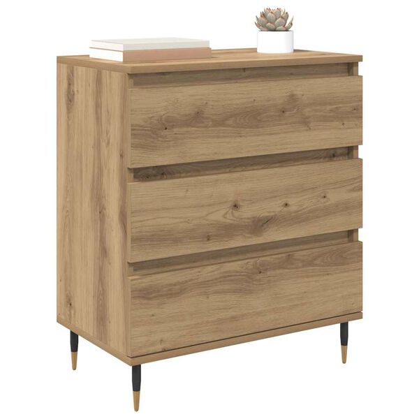 vidaXL Credenza Rovere artigianale 60 x 35 x 70 cm Legno multistrato