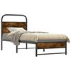 vidaXL Giroletto senza Materasso Rovere Fumo 75x190 cm in Truciolato