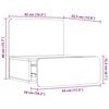 vidaXL Comodino Marrone 44 x 32,5 x 40 cm Legno di pino massello