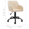 vidaXL Sedie da Pranzo Girevoli 6 pz Crema in Tessuto