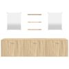 vidaXL Set Mobili da Bagno 6 pz Rovere in Legno Multistrato