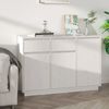 vidaXL Credenza Bianca 110x34x75 cm in Legno Massello di Pino