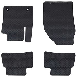 vidaXL Tappetino per Auto 4 pcs Nero Gomma