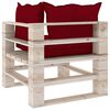 vidaXL Set Divani da Giardino Pallet 7 pz con Cuscini in Legno di Pino