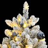 vidaXL Albero Natale Incernierato con 300 LED e Palline 240 cm
