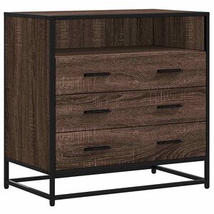 vidaXL Cassettiera Rovere Marrone 70x41x70 cm in Legno Multistrato