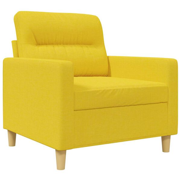 vidaXL Poltrona Giallo Chiaro 60 cm in Tessuto