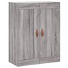vidaXL Credenza Grigio Sonoma 69,5x34x180 cm in Legno Multistrato
