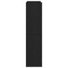 vidaXL Scarpiera Nera 60x25x100 cm in Truciolato