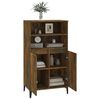 vidaXL Credenza Rovere Fumo 60x36x110 cm in Legno Multistrato