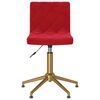 vidaXL Sedia da Pranzo Girevole Rosso Vino in Velluto
