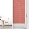 vidaXL Pannelli Murali 12 pz Rosa 30x15 cm Velluto 0,54 m²
