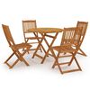 vidaXL Set da Pranzo da Giardino 5 pz Pieghevole in Massello di Acacia