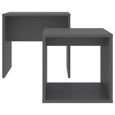 vidaXL Set Tavolini da Salotto Grigio 48x30x45 cm in Legno Multistrato