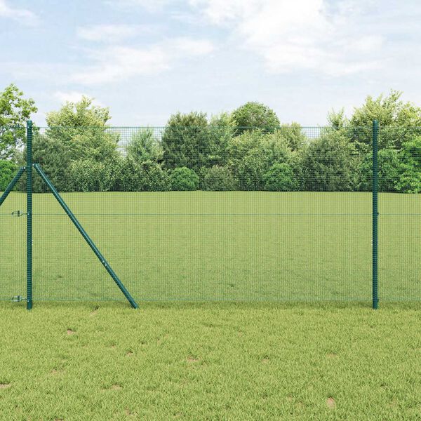 vidaXL Palo della recinzione Verde 10 x 1,2 m (rete 12 x 12 mm)