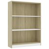 vidaXL Libreria Bianca e Rovere Sonoma 80x24x108 cm Legno Multistrato