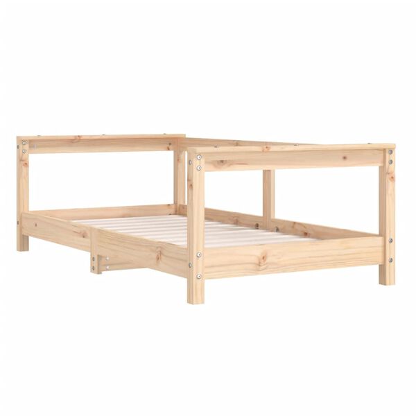 vidaXL Giroletto per Bambini 70x140 cm in Legno Massello di Pino