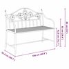 vidaXL Panchina da giardino Nero 104 x 54 x 93cm Acciaio