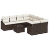 vidaXL Set di divani 9 pz Marrone e Crema polyrattan