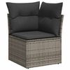 vidaXL Divano Giardino 10 pz con Cuscini Grigio in Polyrattan Acacia