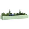 vidaXL Fioriera Verde Pastello 195 x 100 x 45 cm Acciaio zincato