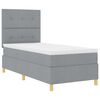 vidaXL Letto a Sorgente LED Grigio chiaro 90 x 190 cm Tessuto