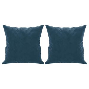 vidaXL Cuscini Decorativi 2 pz Blu 40x40 cm in Velluto