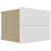 vidaXL Comodini 2pz Bianco Rovere Sonoma 40x30x30cm Legno Multistrato