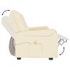 vidaXL Poltrona Massaggiante Reclinabile a 3 Posti Crema Similpelle