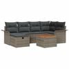 vidaXL Set Divano da Giardino con cuscino 7 pcs Grigio polyrattan