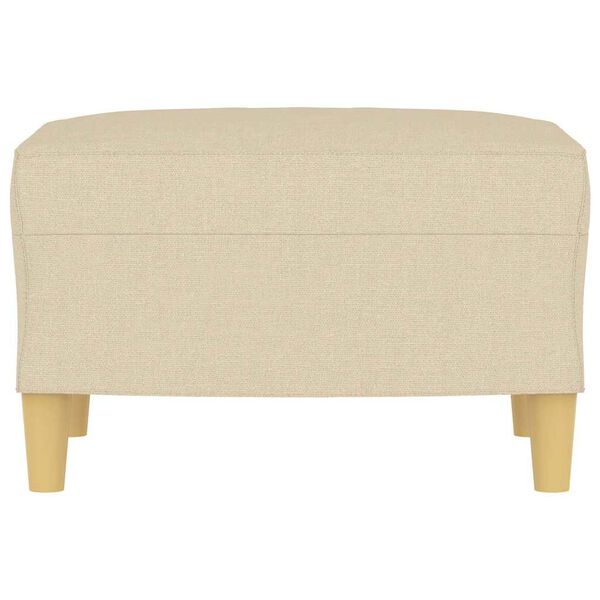 vidaXL Poggiapiedi Crema 60x50x41 cm in Tessuto