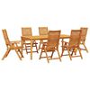 vidaXL Set da Pranzo per Giardino 7 pcs Marrone